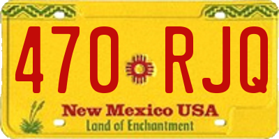 NM license plate 470RJQ