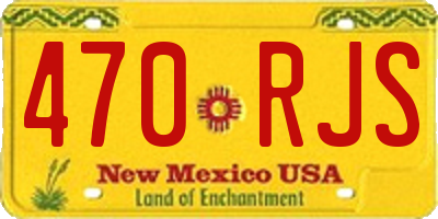 NM license plate 470RJS