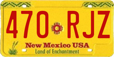 NM license plate 470RJZ
