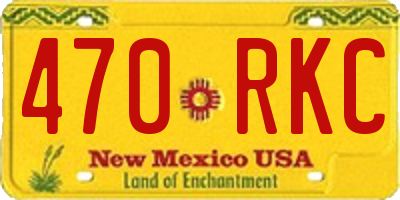 NM license plate 470RKC