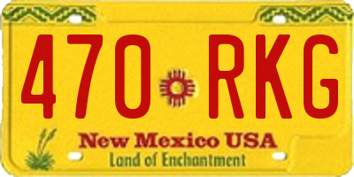 NM license plate 470RKG