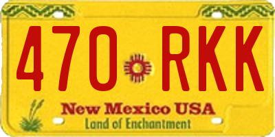 NM license plate 470RKK
