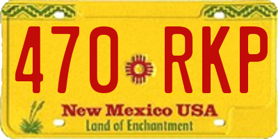 NM license plate 470RKP