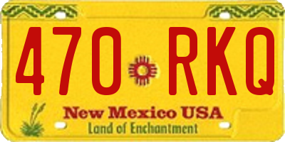 NM license plate 470RKQ