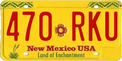 NM license plate 470RKU