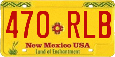 NM license plate 470RLB