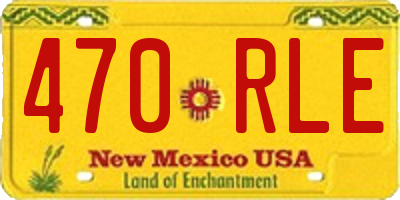 NM license plate 470RLE