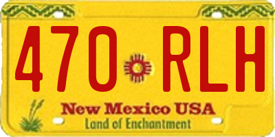 NM license plate 470RLH