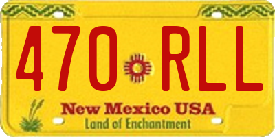 NM license plate 470RLL