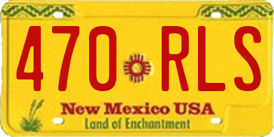NM license plate 470RLS