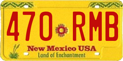 NM license plate 470RMB