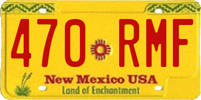 NM license plate 470RMF