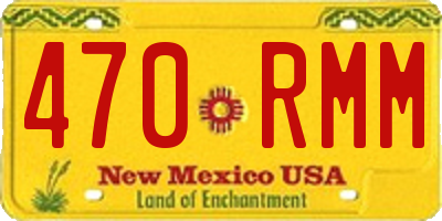 NM license plate 470RMM