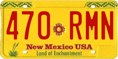 NM license plate 470RMN