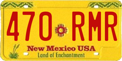 NM license plate 470RMR
