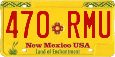 NM license plate 470RMU