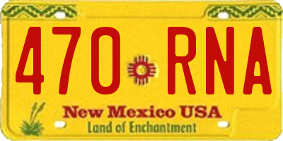 NM license plate 470RNA