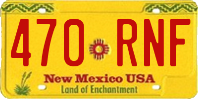 NM license plate 470RNF