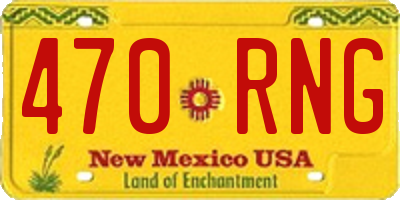NM license plate 470RNG