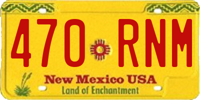 NM license plate 470RNM