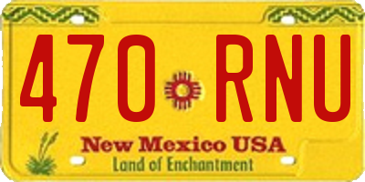 NM license plate 470RNU