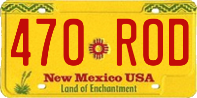 NM license plate 470ROD