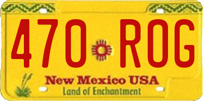 NM license plate 470ROG