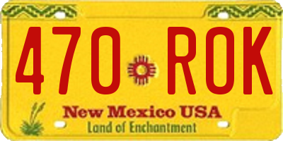 NM license plate 470ROK