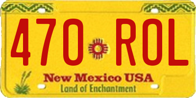 NM license plate 470ROL