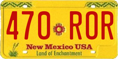 NM license plate 470ROR