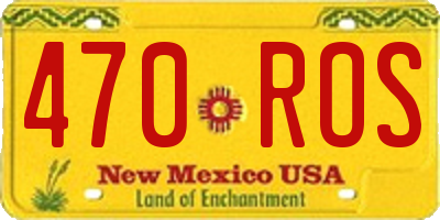 NM license plate 470ROS