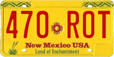 NM license plate 470ROT