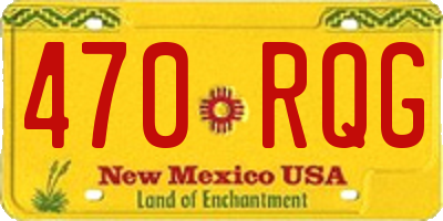 NM license plate 470RQG