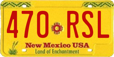 NM license plate 470RSL