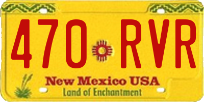 NM license plate 470RVR