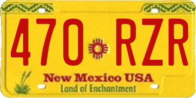 NM license plate 470RZR