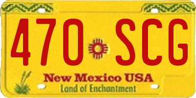 NM license plate 470SCG