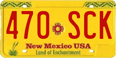NM license plate 470SCK