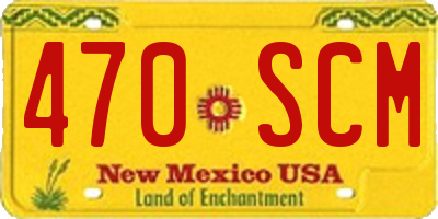 NM license plate 470SCM