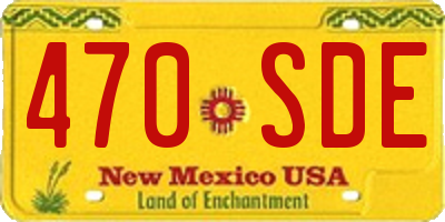 NM license plate 470SDE