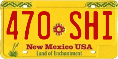 NM license plate 470SHI