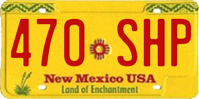 NM license plate 470SHP