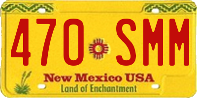 NM license plate 470SMM