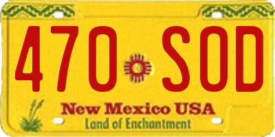 NM license plate 470SOD
