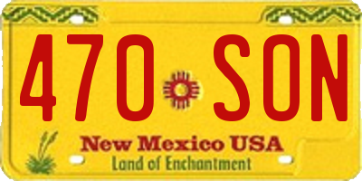 NM license plate 470SON