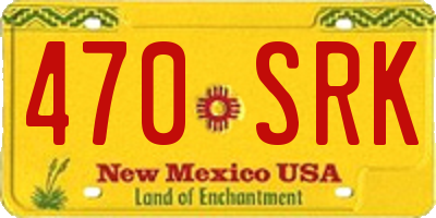 NM license plate 470SRK