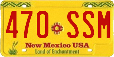 NM license plate 470SSM
