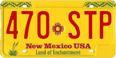NM license plate 470STP