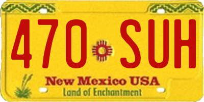 NM license plate 470SUH