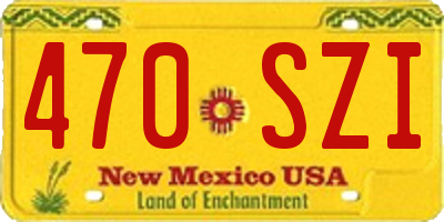 NM license plate 470SZI